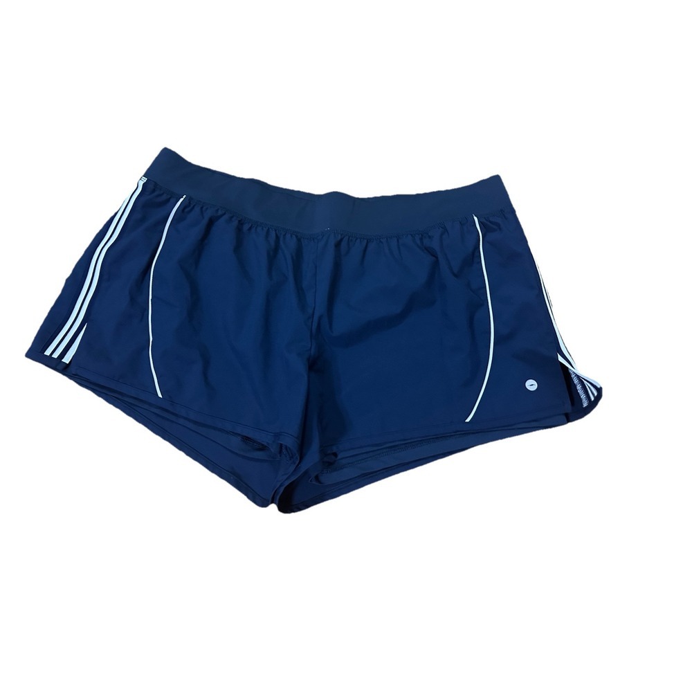 AVIA WOMENS SIZE 2XL BLUE ELASTIC WAISTBAND‎ BIKER LINER RUNNING SHORTS